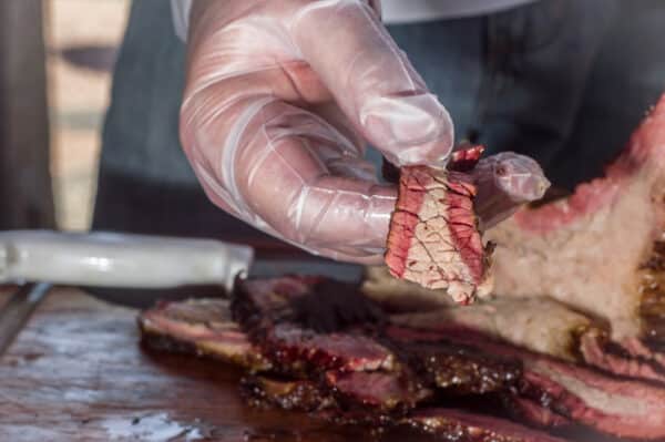 Smoke ring on brisket