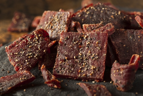 sliced meat for beef jerky