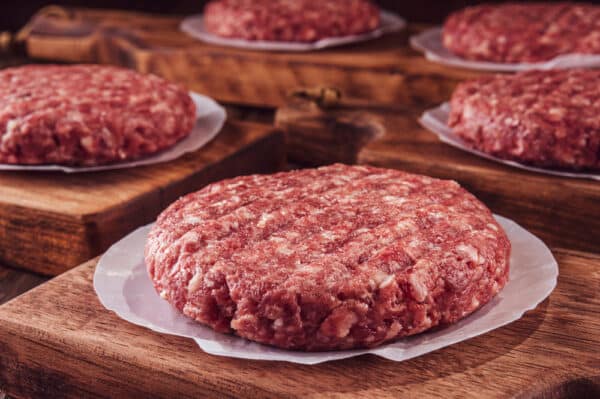 Raw Hamburger Patties