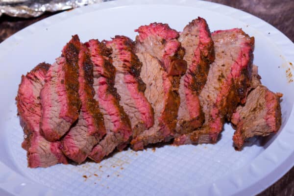 Sliced hot-and-fast Brisket