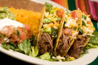 Brisket Tacos on a plate