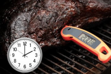 Timer and Thermometer for smoking a brisket