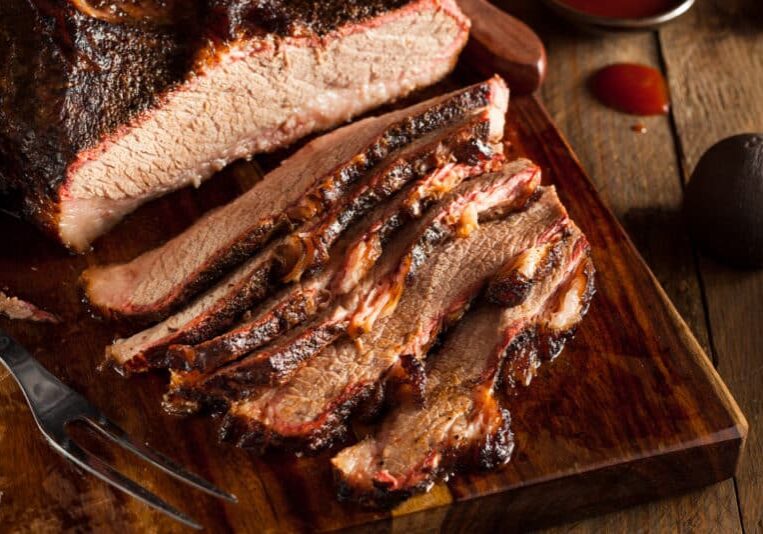 Homemade,Smoked,Barbecue,Beef,Brisket,With,Sauce